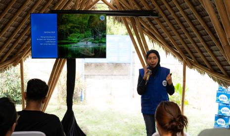 Head of Climate & Water Stewardship Danone Indonesia, Ratih Anggraeni, mengatakan pentingnya melakukan upaya terpadu agar sumber air berkelanjutan. 