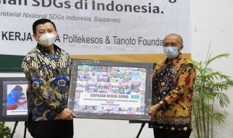 Head of Early Childhood Education and Development (ECED) Tanoto Foundation Eddy Henry, usai Serah Terima Capaian Kerjasama Program Penurunan Pencegahan Stunting ke Poltekesos Bandung Jalan Ir Djuanda, Kota Bandung, Rabu (22/12).