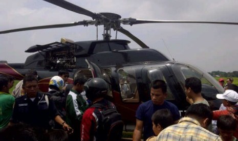 Heli mendarat darurat di perumahan di Bekasi