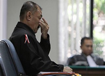 Henky Samuel Daud saat menjalani persidangan di pengadilan Tipikor