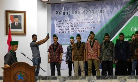 Himpunan Mahasiswa Islam (HMI) melantik  pengurus Badan Koordinasi Nasional Lembaga Pers Mahasiswa Islam (Bakornas Lapmi) periode 2018-2020, Selasa (30/10) di Jakarta.