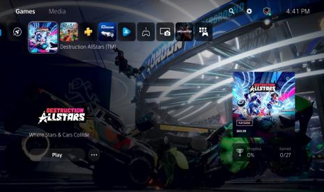 Homescreen PS5