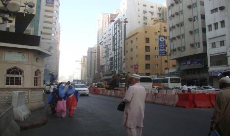  Menag Minta Kualitas Akomodasi dan Transportasi Haji Dikawal. Foto:  Hotel di kawasan Makkah, Arab Saudi.