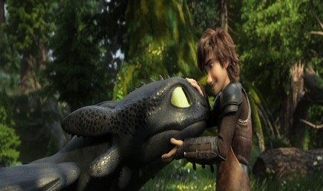 Salah satu adegan dalam film How To Train Your Dragon: The Hidden World. Universal Pictures akan menggarap versi live action dari film animasi How to Train Your Dragon. (ilustrasi)