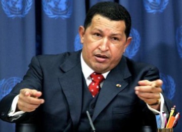 Hugo Chavez tengah berpidato