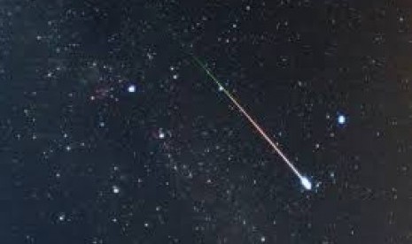 Hujan meteor quadrantids pada 2018.