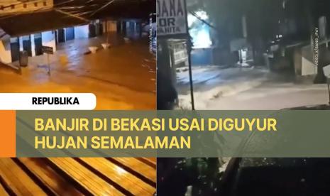 Hujan yang turun semalaman di Kota Bekasi pada Senin 3 Maret malam hingga Selasa 4 Maret dini hari 2025, membuat banjir di sejumlah titik. 