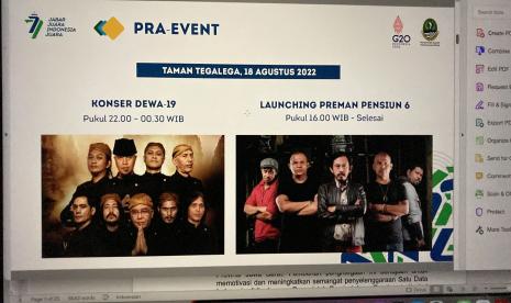 HUT Jabar tahun ini akan dimeriahkan dengan konser musik Dewa 19. 