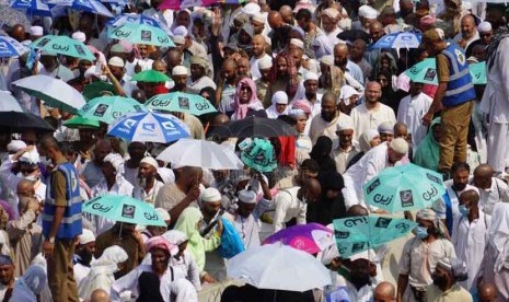 Ibadah haji di mekkah. (Republika/Yogi Ardhi)