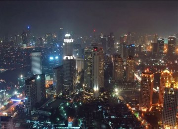 Ibu kota Jakarta di malam hari