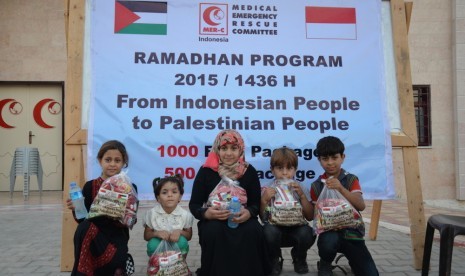 Ifthar bersama anak yatim Gaza di RS Indonesia, Kamis (9/7)