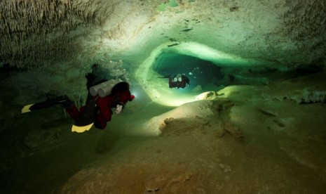 Ilmuwan menemukan gua bawah laut terpanjang di dunia di Meksiko.