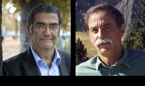 Ilmuwan Prancis, Serge Haroche (kiri) dan fisikawan AS, David Wineland (kanan) meraih Nobel Fisika 2012 atas riset mereka dalam partikel quantum, cahaya dan materi.