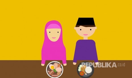 Ilustrasi Anak Berbuka Puasa