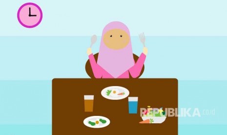 Ilustrasi Anak Makan Sahur