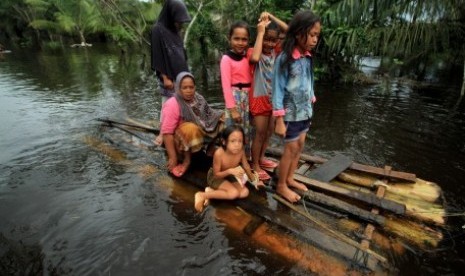 Ilustrasi banjir di Aceh