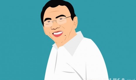  Ilustrasi Basuki Tjahaja Purnama alias Ahok. (Republika /Mardiah)