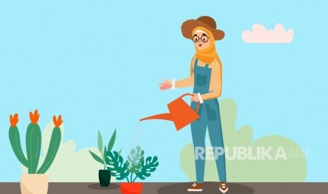 Ilustrasi Berkebun