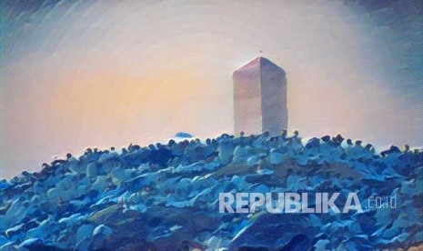 Ilustrasi Jabal Rahmah di Arafah (Foto & Editing: Yogi Ardhi/Republika