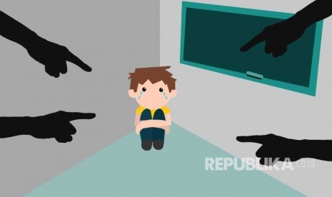 Anak jadi korban bullying di sekolah (ilustrasi). Orang tua perlu mengenali tanda-tanda anak telah menjadi korban bullying di sekolah.