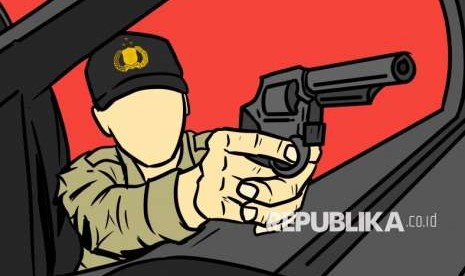 Personel Polres Sumba Barat, Briptu ER menembak warga sipil (ilustrasi).