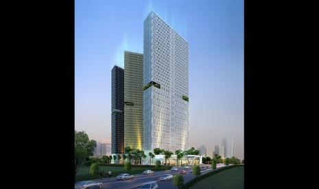 Ilustrasi gedung apartemen  Pacific Grand Style Residence