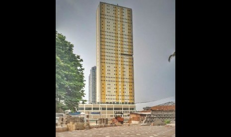 ilustrasi gedung apartemen zam zam tower di kawasan depok jawa barat.