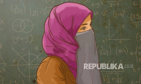 Muslimah (ilustrasi). Putra putri harus diajarkan mandiri dan nilai agama sehingga tak terjebak cinta dunia