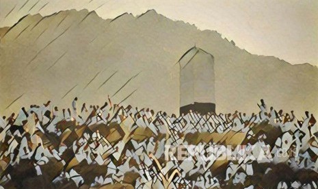 Ilustrasi Jabal Rahmah di Arafah (Foto & Editing: Yogi Ardhi/Republika