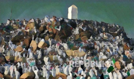 Doa Orang Shaleh di Arafah. Foto: Ilustrasi Jabal Rahmah di Arafah (Foto & Editing: Yogi Ardhi/Republika