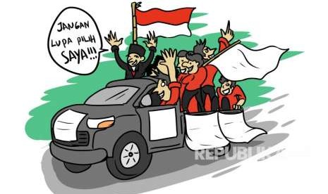 Ilustrasi Kampanye Parpol. KPU membagi tiga zona dalam pelaksanaan kampanye akbar yang dimulai pekan depan.