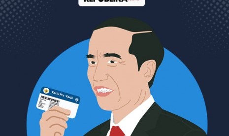 Ilustrasi Kartu Prakerja yang jadi program andalan Presiden Joko Widodo (Jokowi) pada periode keduanya.(Republika/mgrol100)