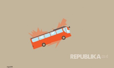 Ilustrasi Kecelakaan Bus. Korban Meninggal Kecelakaan Umroh Naik Jadi 21 Orang