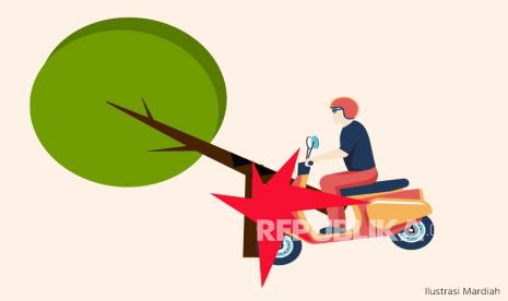 Ilustrasi kecelakaan sepeda motor