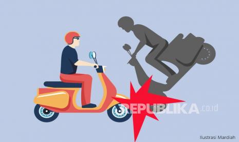 Ilustrasi kecelakaan sepeda motor. Satuan Lalu Lintas (Satlantas) Polres Bogor mencatat 144 orang meninggal dunia akibat kecelakaan lalu lintas di wilayah Kabupaten Bogor, Jawa Barat, sepanjang 2024.