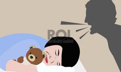 Kekerasan terhadap anak (ilustrasi). Kepolisian Resor (Polres) Malang menangkap seorang ibu berinisial RW yang diduga kerap menyiksa anaknya.