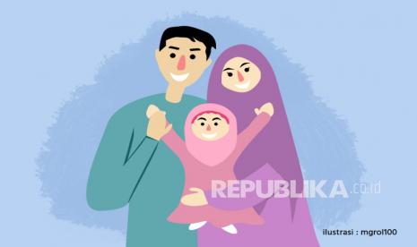 Ilustrasi Keluarga Muslm