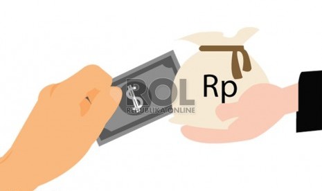  Ilustrasi kurs rupiah terhadap dolar AS. Nilai tukar (kurs) rupiah awal pekan ini diprediksi masih melanjutkan tren positif.