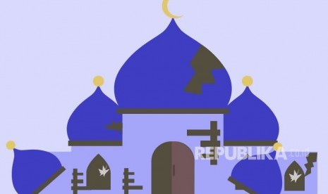 Ilustrasi masjid dirusak. Serangan targetkan masjid di  Minneapolis Amerika Serikat kerap terjadi 