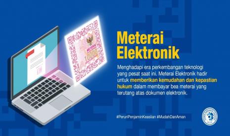 Peruri mengimbau masyarakat yang menggunakan meterai elektronik (e-meterai) agar tidak menempatkannya tumpang tindih dengan tanda tangan fisik, sebagaimana dilakukan di meterai tempel, agar pembacaan QR Code di meterai elektronik bisa lebih optimal. Ilustrasi