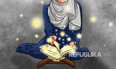 Kesetiaan Khadijah kepada Nabi SAW yang Tiada Banding. Ilustrasi Muslimah