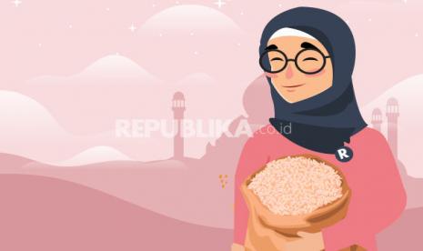 Ilustrasi muslimah membayar fidyah