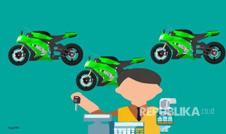 Ilustrasi Penjualan Motor