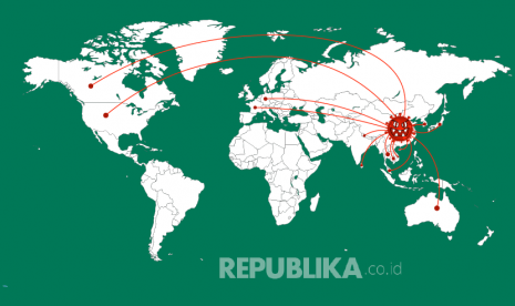 Ilustrasi penyebaran virus corona tipe baru, Covid-19. WHO akan memberi dukungan kepada negara-negara Afrika terkait antisipasi dan penanganan kasus Covid-19.