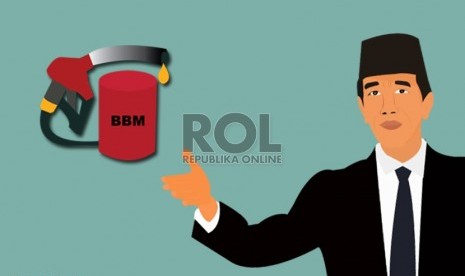 Ilustrasi Presiden Jokowi mengumumkan penurunan harga BBM bersubsidi.