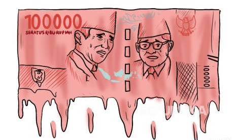 Ilustrasi Rupiah Melemah