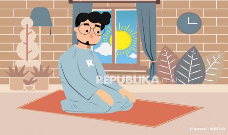 Ilustrasi Shalat di Rumah. Tata Cara, Niat, dan Bacaan Doa Setelah Sholat Dhuha