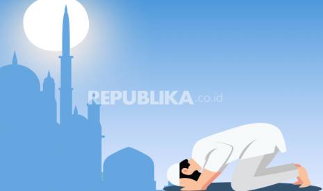 Sujud (ilustrasi). Posisi sujud dalam sholat membantu mengalirkan darah berisi nutrisi lebih deras ke berbagai bagian otak termasuk prefrontal korteks.