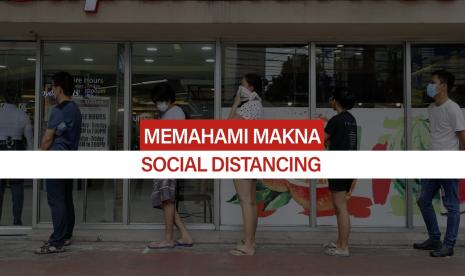 Ilustrasi Social Distancing(Republika TV)