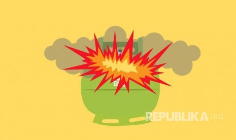 Ilustrasi Tabung gas melon meledak